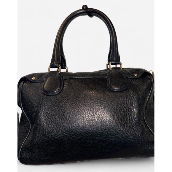 Coach Mini Boston Leather Crossbody Bag Black Authentic - Picture 3 of 7